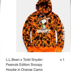 L.L.Bean x Todd Snyder:
Peanuts Edition Snoopy
Hoodie in Orange Camo